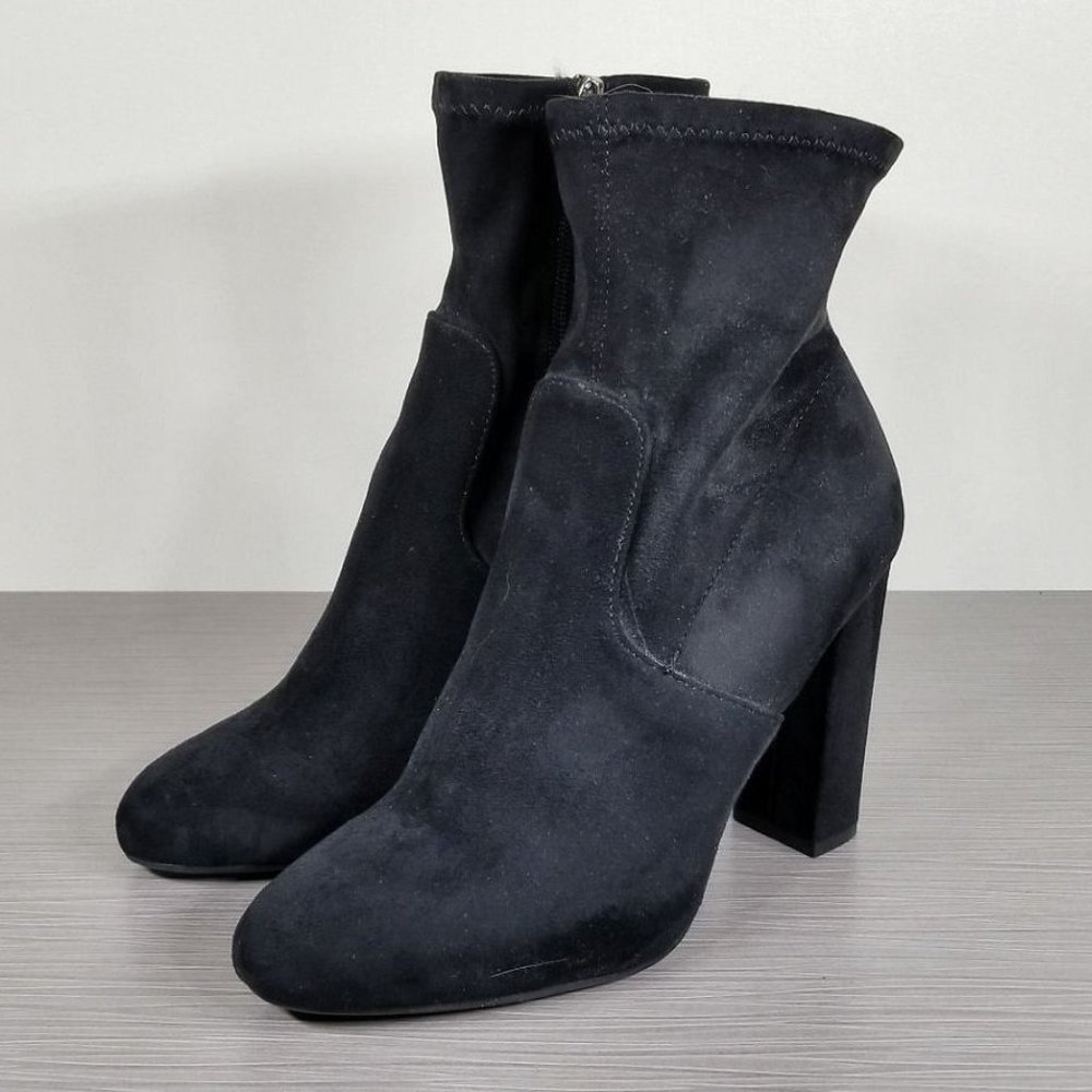 Steve Madden Edit Bootie, Black Textile, Womens Size 7.5 M